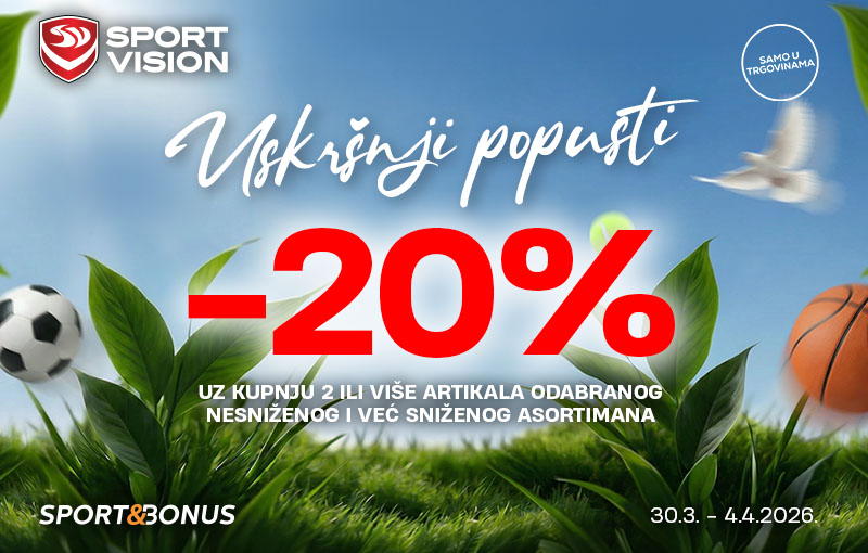 Uskršnja potraga za najboljom ponudom završava u Sport Vision trgovinama!